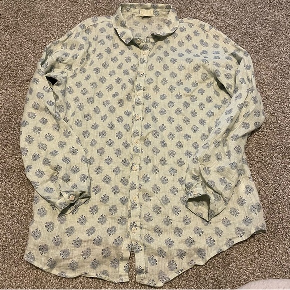 CP Shades Tops - CP Shades linen blouse button down shirt
